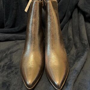 Worthington Metallic Gold Heeled Boots